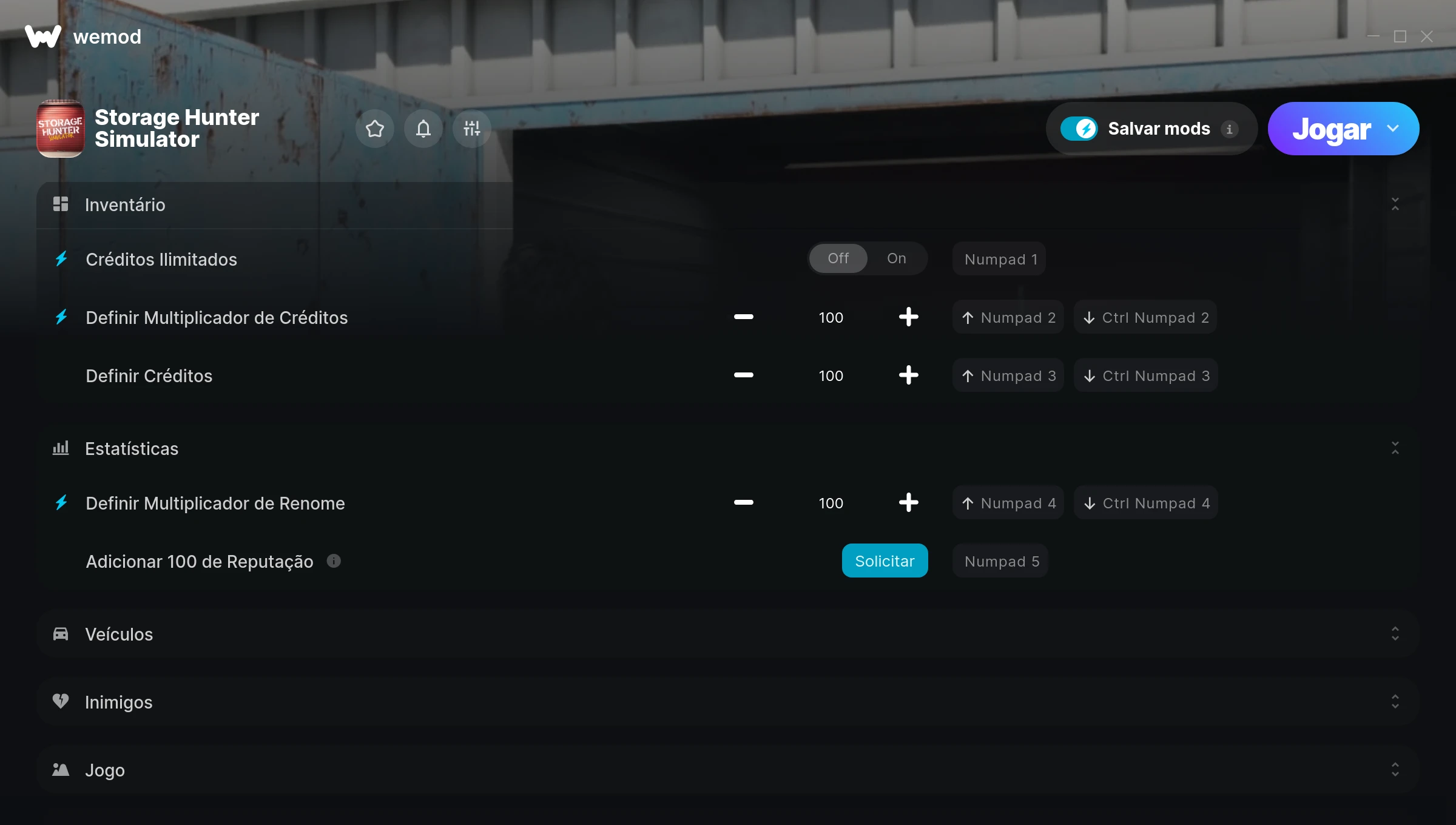 Captura de tela de trapaças de Storage Hunter Simulator
