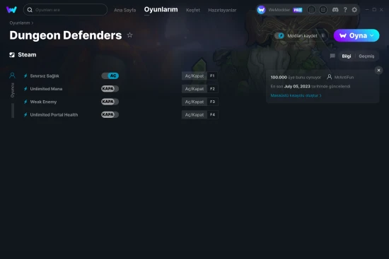 Dungeon Defenders hilelerin ekran görüntüsü