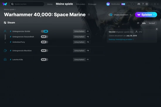 Warhammer 40,000: Space Marine Cheats Screenshot