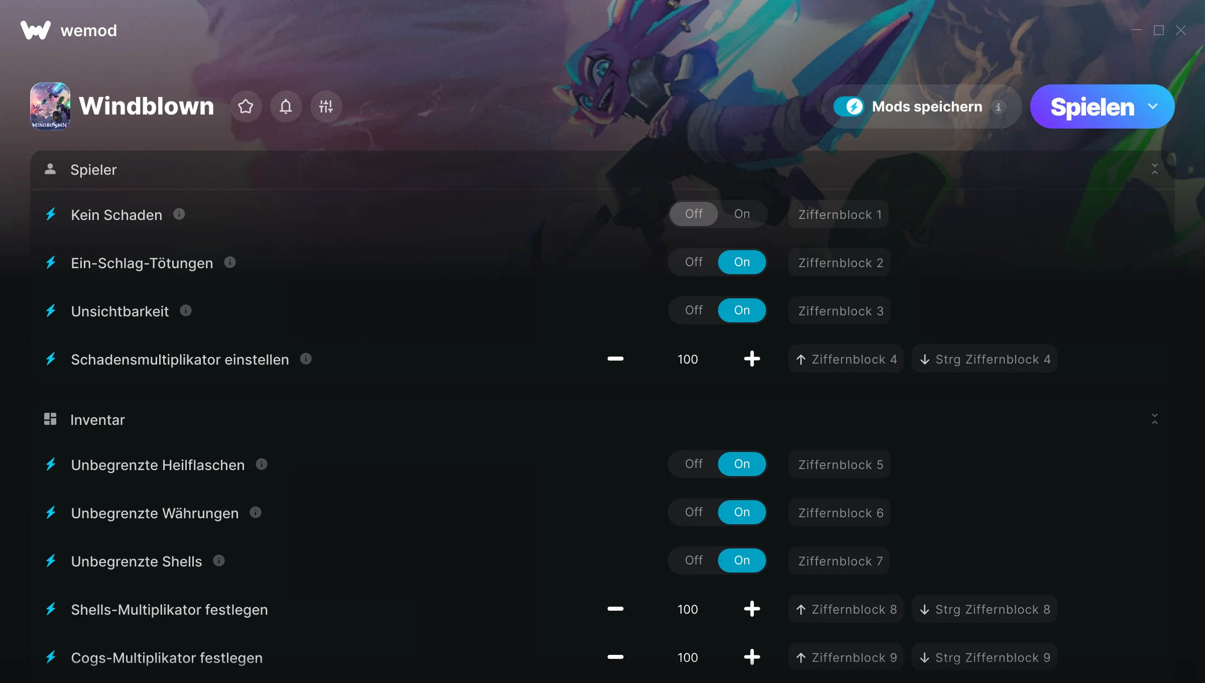 Windblown Cheats Screenshot