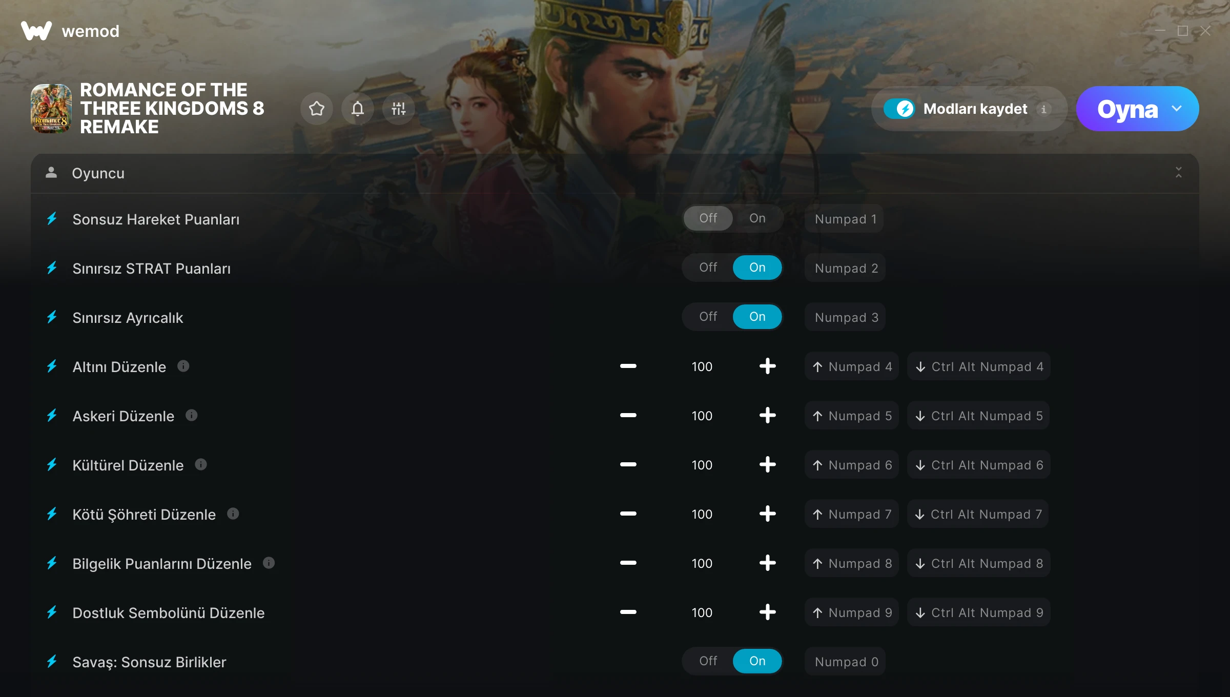 ROMANCE OF THE THREE KINGDOMS 8 REMAKE hilelerinin ekran görüntüsü