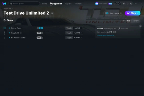 Test Drive Unlimited 2 cheats screenshot