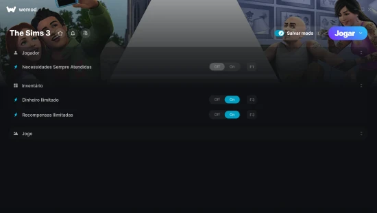 Captura de tela de trapaças de The Sims 3