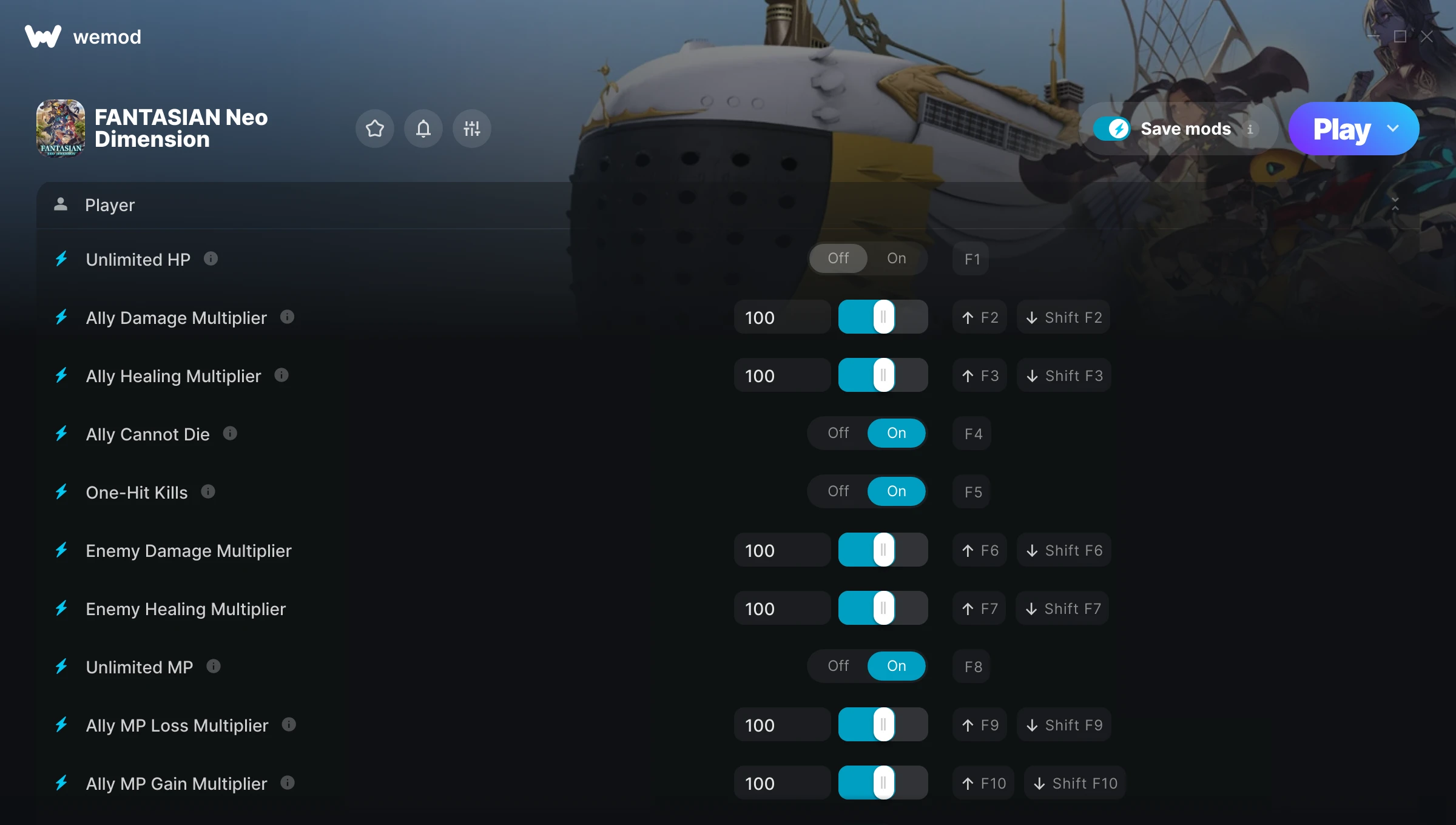 FANTASIAN Neo Dimension cheats screenshot