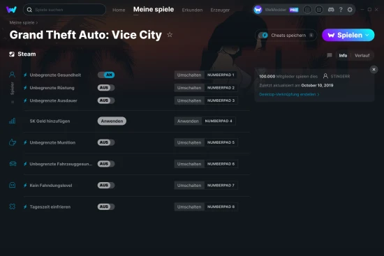 Grand Theft Auto: Vice City Cheats Screenshot