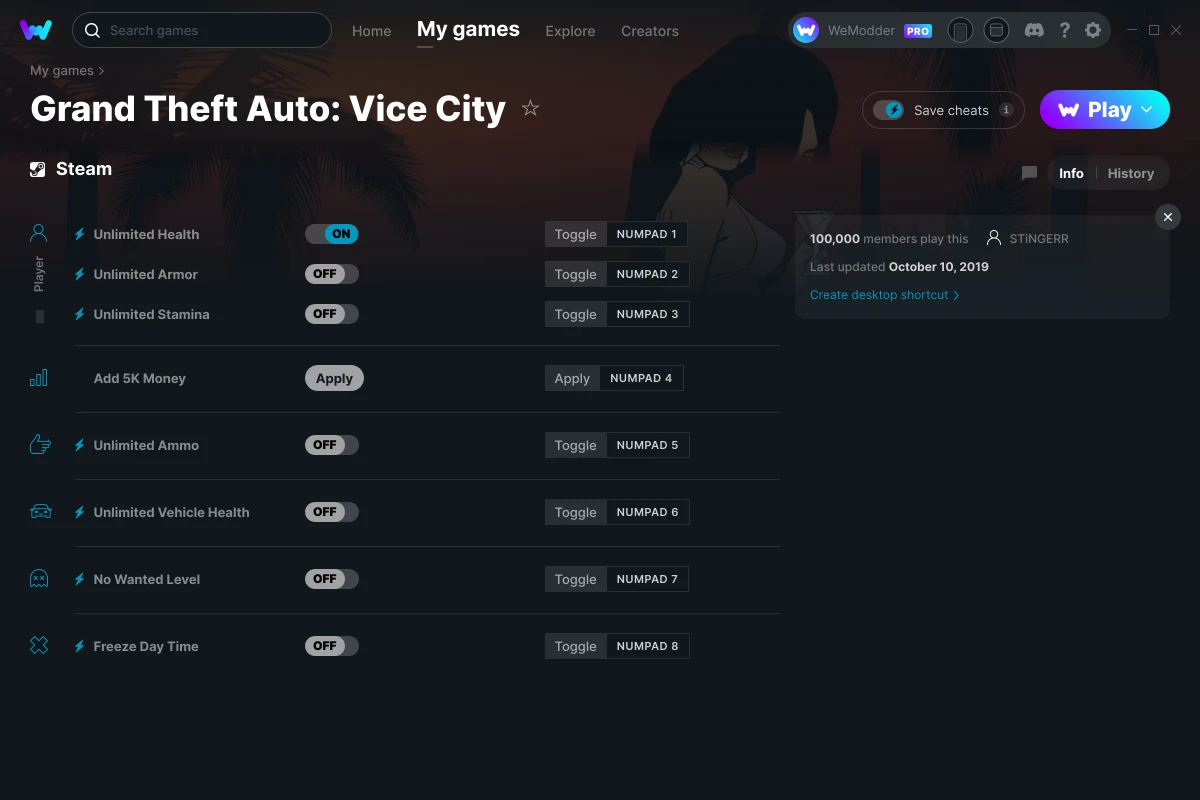 Grand Theft Auto: Vice City – Cheats