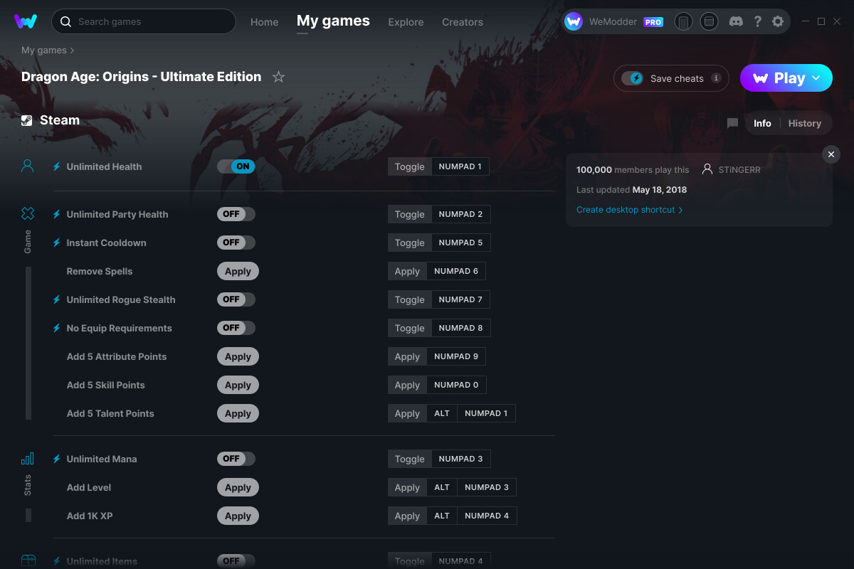 Cheat engine dragon age origins