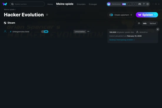 Hacker Evolution Cheats Screenshot