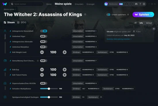 The Witcher 2: Assassins of Kings Cheats Screenshot
