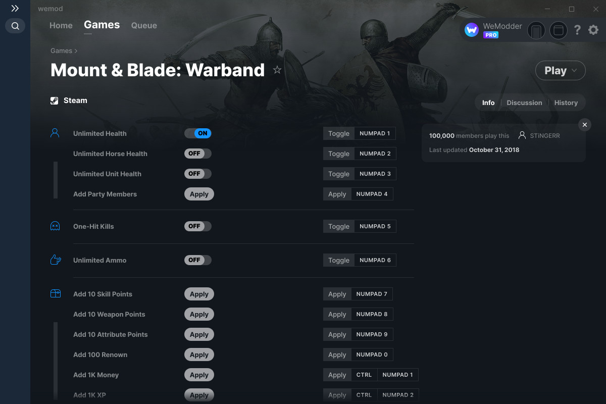 mount and blade warband 1.174 cheat