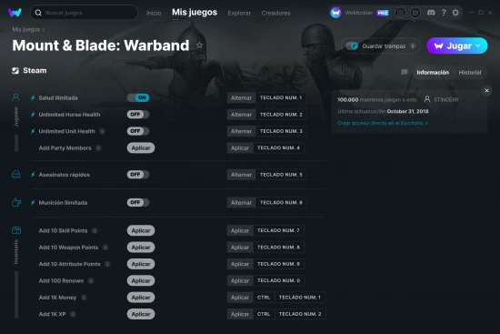 captura de pantalla de las trampas de Mount & Blade: Warband