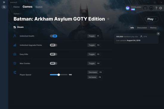 Batman: Arkham Asylum GOTY Edition cheats screenshot