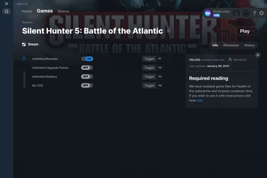 Silent Hunter 5: Battle of the Atlantic cheats screenshot