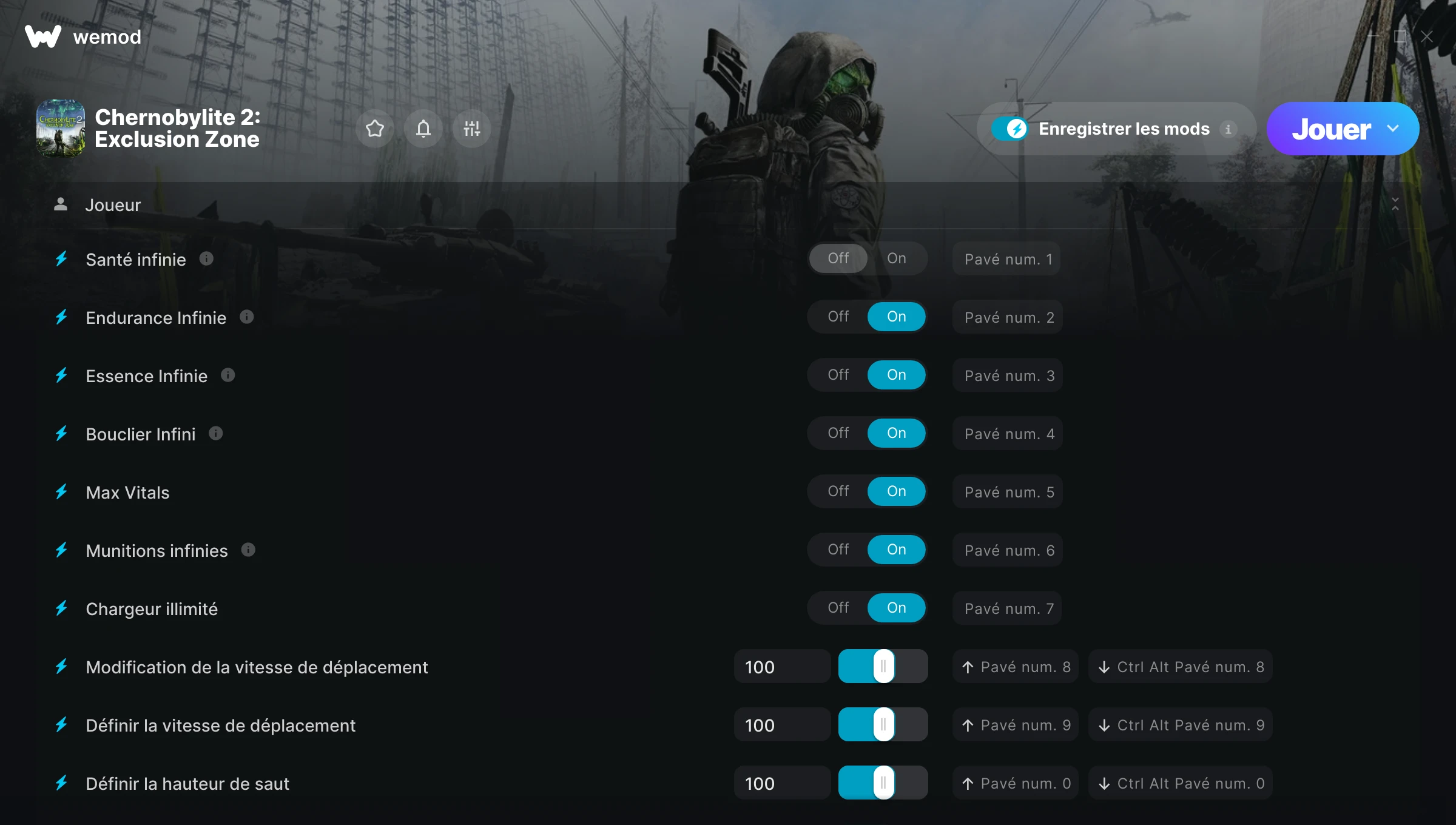 Capture d’écran des cheats pour Chernobylite 2: Exclusion Zone