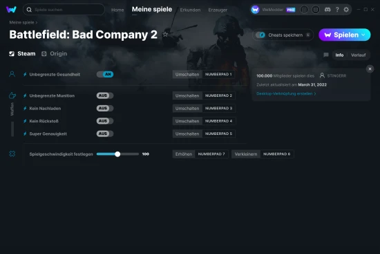Battlefield: Bad Company 2 Cheats Screenshot