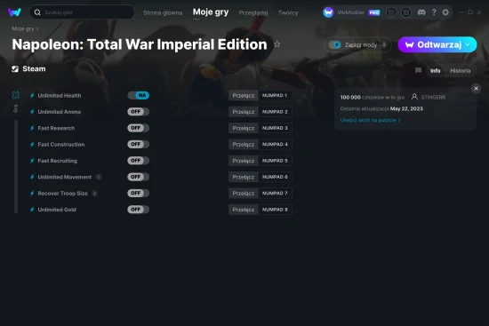 cheaty Napoleon: Total War Imperial Edition zrzut ekranu