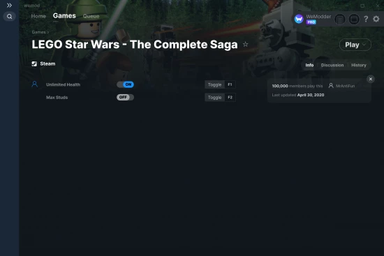 LEGO Star Wars - The Complete Saga cheats screenshot